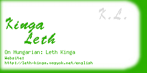 kinga leth business card